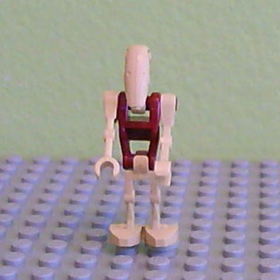 LEGO Minifigure -- Battle Droid Security with Straight Arm and Dark Red Torso-Star Wars / Star Wars Episode 1 -- SW096 -- Creative Brick Builders